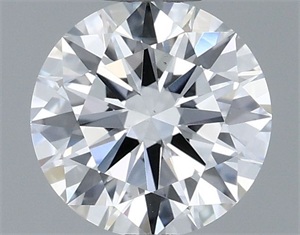 Picture of Natural Diamond 0.61 Carats, Round with Excellent Cut, F Color, VS2 Clarity and Certified by GIA