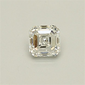 Foto Diamante Natural 0.40 quilates, Asscher , Color H, claridad VVS2 y certificado GIA de