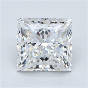 Picture of Natural Diamond 3.50 Carats, Princess with  Cut, F Color, SI1 Clarity and Certified by GIA