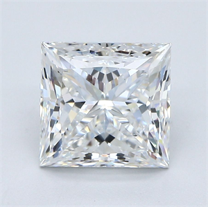Picture of Natural Diamond 3.50 Carats, Princess with  Cut, F Color, SI1 Clarity and Certified by GIA