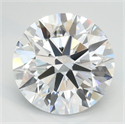 Lab Grown Diamond 2.05 Carats, Round with Ideal Cut, D Color, IF Clarity and Certified by IGI