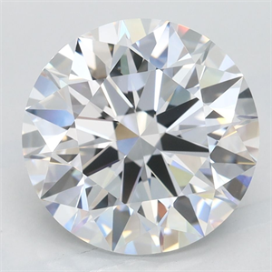 Picture of Lab Grown Diamond 3.34 Carats, Round with Excellent Cut, D Color, VVS1 Clarity and Certified by GIA