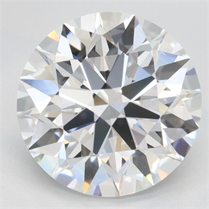 Picture of Lab Grown Diamond 3.16 Carats, Round with Ideal Cut, D Color, VVS1 Clarity and Certified by IGI