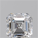 Natural Diamond 0.50 Carats, Asscher with  Cut, E Color, VS2 Clarity and Certified by GIA