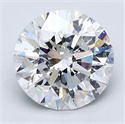 Natural Diamond 2.70 Carats, Round with Excellent Cut, F Color, SI2 Clarity and Certified by GIA