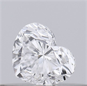 Natural Diamond 0.20 Carats, Heart with  Cut, D Color, VVS2 Clarity and Certified by GIA