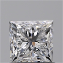 Diamante Natural 1.00 quilates, Princesa , Color D, claridad SI1 y certificado GIA