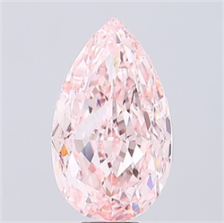 Picture of Lab Grown Diamond 13.09 Carats, Pear with  Cut, Fancy Intense Pink Color, VS1 Clarity and Certified by IGI