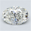 Diamante Natural 3.30 quilates, Ovalado , Color H, claridad VS2 y certificado GIA