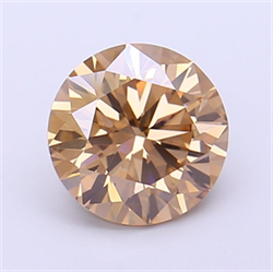 Picture of Lab Grown Diamond 1.96 Carats, Round with Ideal Cut, Fancy Brown Color, VVS2 Clarity and Certified by IGI