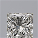 Natural Diamond 0.54 Carats, Princess with  Cut, G Color, IF Clarity and Certified by IGI