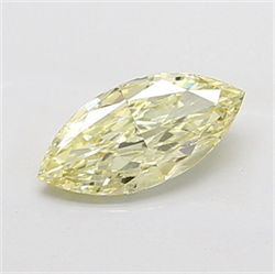 Picture of Lab Grown Diamond 1.54 Carats, Marquise with  Cut, Fancy Yellow Color, VS2 Clarity and Certified by IGI
