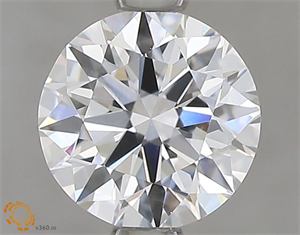 Picture of Lab Grown Diamond 1.00 Carats, Round with Ideal Cut, D Color, VVS2 Clarity and Certified by IGI
