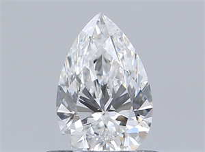 Picture of Natural Diamond 0.51 Carats, Pear with  Cut, F Color, VVS2 Clarity and Certified by GIA