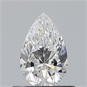 Natural Diamond 0.50 Carats, Pear with  Cut, D Color, VVS1 Clarity and Certified by GIA