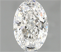 Natural Diamond 1.05 Carats, Oval with  Cut, F Color, VS1 Clarity and Certified by GIA