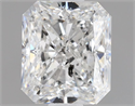 Natural Diamond 1.01 Carats, Radiant with  Cut, E Color, SI2 Clarity and Certified by HRD