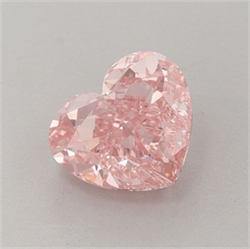 Picture of Lab Grown Diamond 1.56 Carats, Heart with  Cut, Fancy Vivid Pink Color, VVS2 Clarity and Certified by IGI