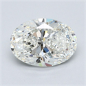 Natural Diamond 1.30 Carats, Oval with  Cut, I Color, VS1 Clarity and Certified by GIA