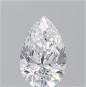 Diamante Natural 0.56 quilates, De pera , Color E, claridad VVS1 y certificado GIA