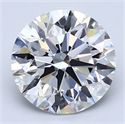 Natural Diamond 2.76 Carats, Round with Excellent Cut, D Color, VS2 Clarity and Certified by GIA