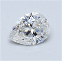 Diamante Natural 0.66 quilates, De pera , Color F, claridad I1 y certificado GIA