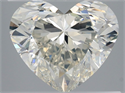Natural Diamond 2.08 Carats, Heart with  Cut, K Color, SI1 Clarity and Certified by GIA