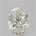 Natural Diamond 1.21 Carats, Oval with  Cut, J Color, VS1 Clarity and Certified by GIA