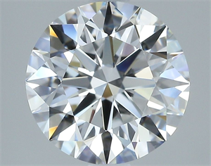 Picture of Natural Diamond 2.01 Carats, Round with Excellent Cut, E Color, IF Clarity and Certified by GIA