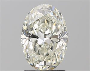 Picture of Natural Diamond 1.71 Carats, Oval with  Cut, K Color, SI1 Clarity and Certified by GIA