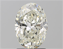 Natural Diamond 1.71 Carats, Oval with  Cut, K Color, SI1 Clarity and Certified by GIA