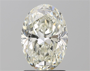 Picture of Natural Diamond 1.71 Carats, Oval with  Cut, K Color, SI1 Clarity and Certified by GIA