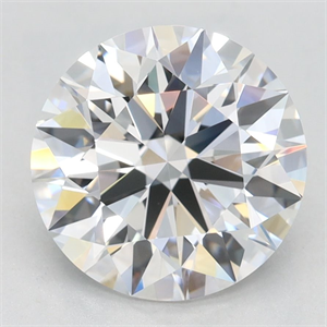 Picture of Lab Grown Diamond 2.71 Carats, Round with Excellent Cut, D Color, IF Clarity and Certified by GIA