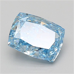 Picture of Lab Grown Diamond 2.04 Carats, CUSHION MODIFIED with  Cut, Fancy Vivid Blue Color, VS1 Clarity and Certified by IGI