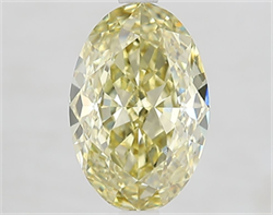 Picture of Lab Grown Diamond 3.02 Carats, Oval with  Cut, Fancy Intense Yellow Color, VVS2 Clarity and Certified by IGI