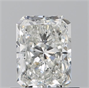 Natural Diamond 0.70 Carats, Radiant with  Cut, H Color, VVS1 Clarity and Certified by GIA