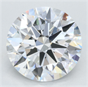 Lab Grown Diamond 3.65 Carats, Round with Excellent Cut, D Color, VVS1 Clarity and Certified by GIA