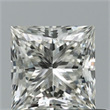 Natural Diamond 0.80 Carats, Princess with  Cut, G Color, VVS1 Clarity and Certified by IGI