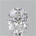 Natural Diamond 1.01 Carats, Oval with  Cut, D Color, SI2 Clarity and Certified by GIA