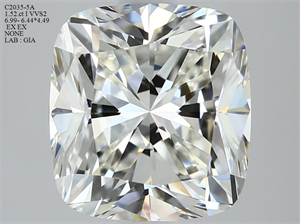 Picture of Natural Diamond 1.52 Carats, Cushion with  Cut, I Color, VVS2 Clarity and Certified by GIA