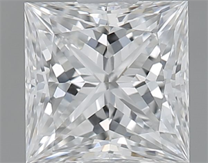 Picture of Natural Diamond 0.51 Carats, Princess with  Cut, D Color, SI1 Clarity and Certified by GIA