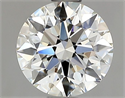 Natural Diamond 0.90 Carats, Round with Excellent Cut, H Color, VVS1 Clarity and Certified by GIA