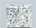 Natural Diamond 1.01 Carats, Princess with  Cut, I Color, VS1 Clarity and Certified by GIA