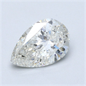 Diamante Natural 1.50 quilates, De pera , Color H, claridad SI2 y certificado GIA