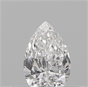 Natural Diamond 0.13 Carats, Pear with  Cut, E Color, VS2 Clarity and Certified by IGI
