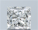 Natural Diamond 1.01 Carats, Princess with  Cut, H Color, VVS1 Clarity and Certified by GIA
