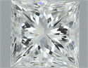 Natural Diamond 0.56 Carats, Princess with  Cut, G Color, SI1 Clarity and Certified by GIA