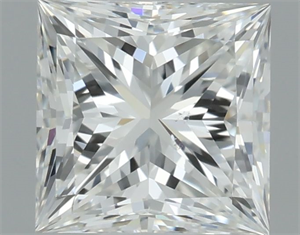 Picture of Natural Diamond 0.56 Carats, Princess with  Cut, G Color, SI1 Clarity and Certified by GIA