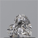 Natural Diamond 0.33 Carats, Heart with  Cut, D Color, VVS1 Clarity and Certified by GIA