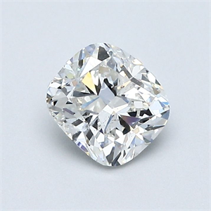 Foto Diamante Natural 0.70 quilates, Del cojín , Color F, claridad SI1 y certificado GIA de